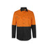 Hi Vis L/S Stretch Work Shirt - Orange/Black