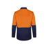 Hi Vis L/S Stretch Work Shirt - Orange/Navy