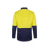 Hi Vis L/S Stretch Work Shirt - Yellow/Navy