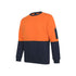 Hi Vis 310 Cotton Crew Neck Fleece - Orange/Navy