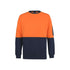 Hi Vis 310 Cotton Crew Neck Fleece - Orange/Navy
