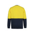 Hi Vis 310 Cotton Crew Neck Fleece - Yellow/Navy