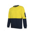 Hi Vis 310 Cotton Crew Neck Fleece - Yellow/Navy