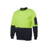 Hi Vis Fleecy Crew - Lime/Navy