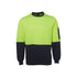 Hi Vis Fleecy Crew - Lime/Navy