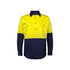 Hi Vis Close Front L/S 150g Work Shirt - Yellow/Navy