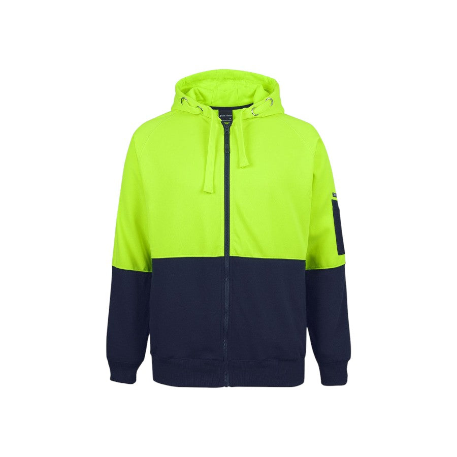 Hi Vis Full Zip Fleecy Hoodie
