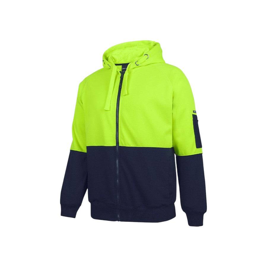 Hi Vis Full Zip Fleecy Hoodie