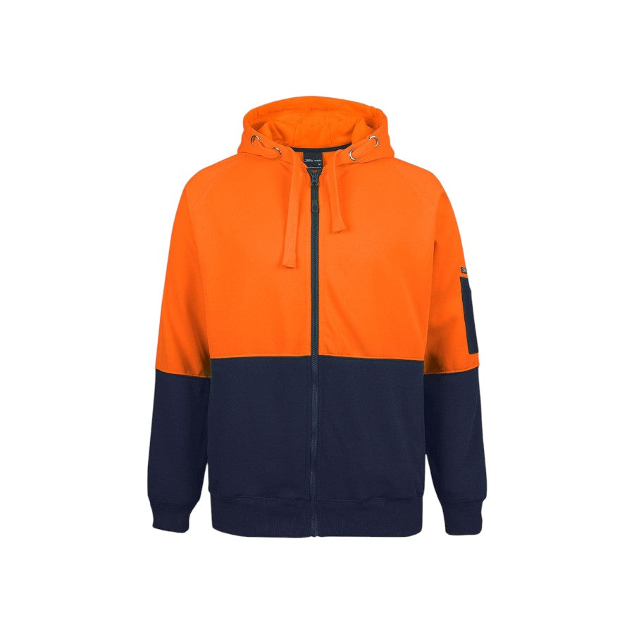 Hi Vis Full Zip Fleecy Hoodie