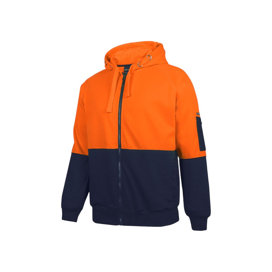 Hi Vis Full Zip Fleecy Hoodie
