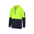 Hi Vis 1/2 Zip Hoodie - Lime/Navy