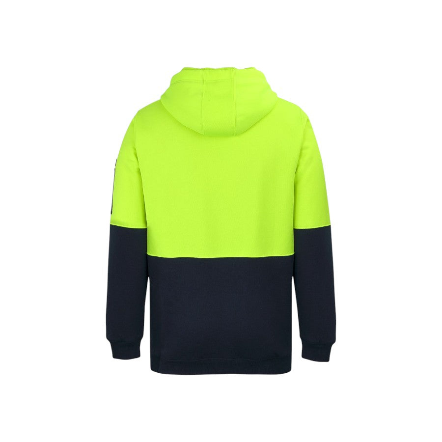 Hi Vis 1/2 Zip Hoodie - Lime/Navy