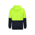Hi Vis 1/2 Zip Hoodie - Lime/Navy