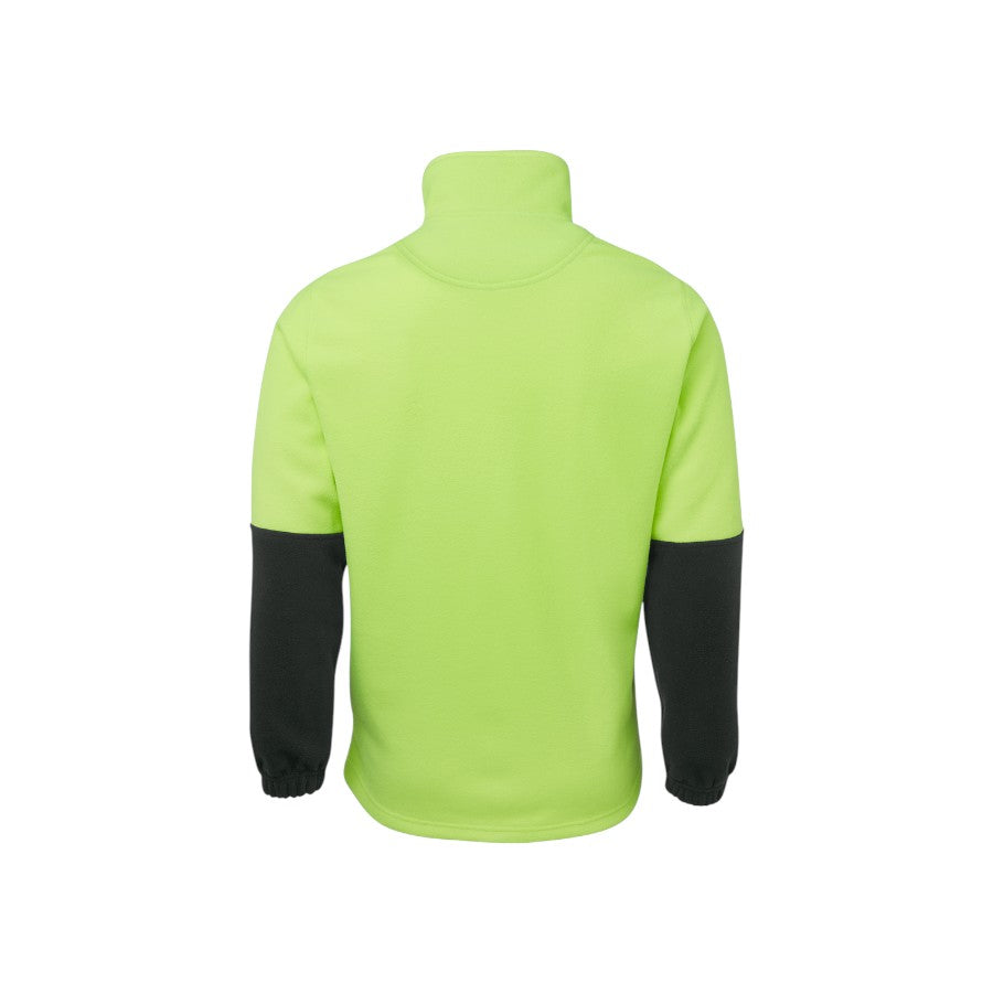 Hi Vis 1/2 Zip Polar Fleece - Lime/Black