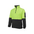 Hi Vis 1/2 Zip Polar Fleece - Lime/Black