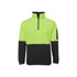 Hi Vis 1/2 Zip Polar Fleece - Lime/Black
