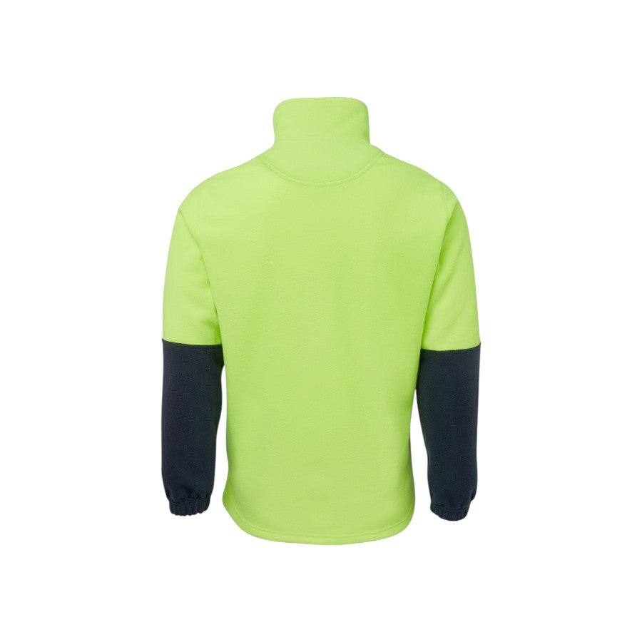 Hi Vis 1/2 Zip Polar Fleece - Lime/Navy