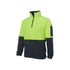 Hi Vis 1/2 Zip Polar Fleece - Lime/Navy
