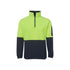 Hi Vis 1/2 Zip Polar Fleece - Lime/Navy