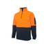 Hi Vis 1/2 Zip Polar Fleece - Orange/Navy