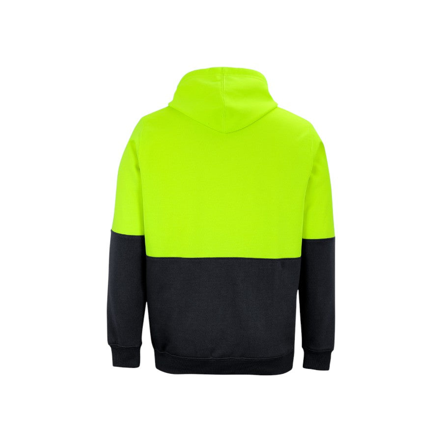 Hi Vis Pull Over Hoodie - Lime/Black