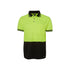 Hi Vis S/S Traditional Polo - Lime/Black