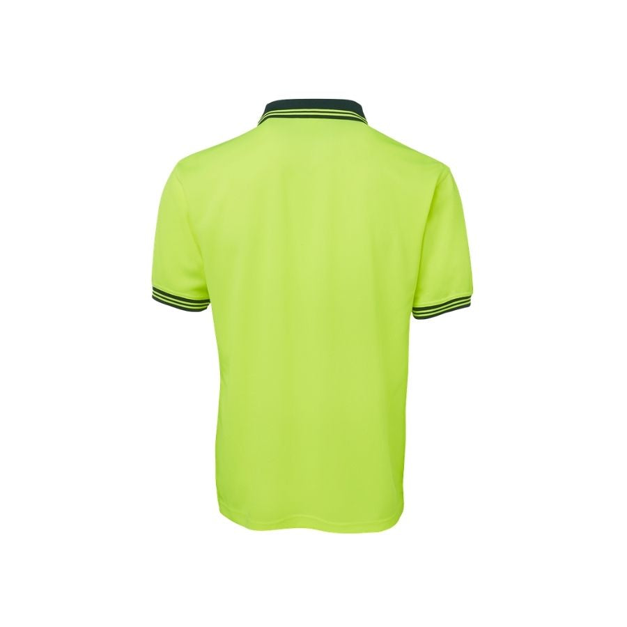 Hi Vis S/S Traditional Polo - Lime/Bottle