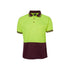 Hi Vis S/S Traditional Polo - Lime/Maroon