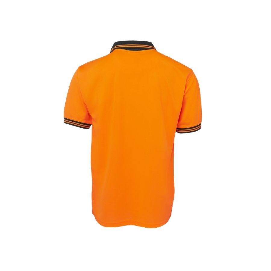 Hi Vis S/S Traditional Polo - Orange/Black