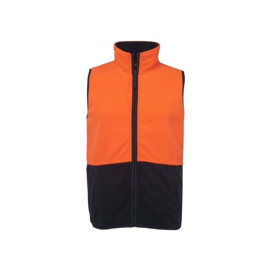 Hi Vis Polar Vest - Orange/Navy