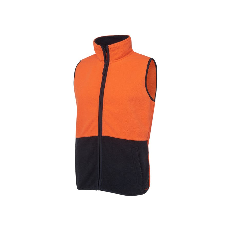 Hi Vis Polar Vest - Orange/Navy