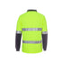 Hi Vis L/S (D+N) Traditional Polo - Lime/Navy