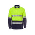 Hi Vis L/S (D+N) Traditional Polo - Lime/Navy