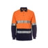 Hi Vis L/S (D+N) Traditional Polo - Orange/Navy