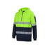 Hi Vis (D+N) 1/2 Zip Segmented Tape Hoodie - Lime/Navy