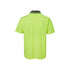 Hi Vis Non Cuff S/S Cotton Back Polo - Lime/Navy