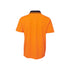 Hi Vis Non Cuff S/S Cotton Back Polo - Orange/Navy