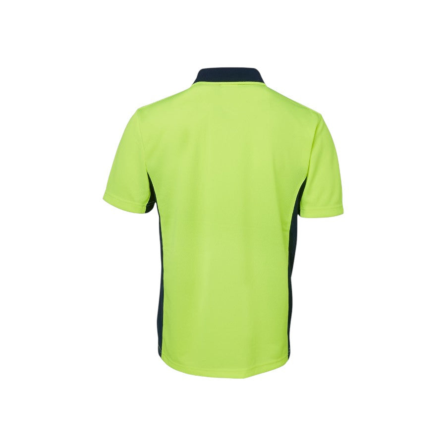 Hi Vis S/S Sport Polo - Lime/Navy
