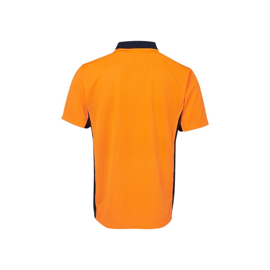 Hi Vis S/S Sport Polo - Orange/Navy