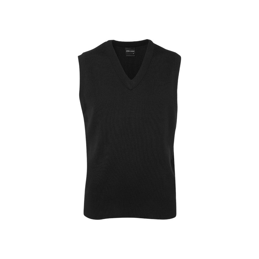 V-neck knitted vest, front view
