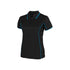 Podium Ladies Piping Polo - Black/Aqua