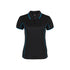 Podium Ladies Piping Polo - Black/Aqua