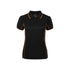 Podium Ladies Piping Polo - Black/Orange