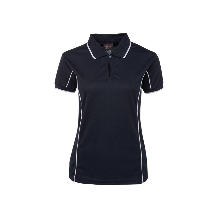 Podium Ladies Piping Polo - Navy/White