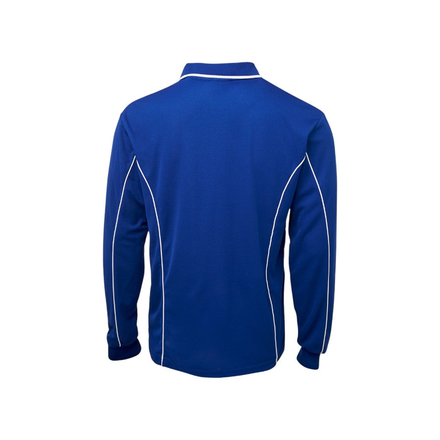Podium L/S Piping Polo - Royal/White