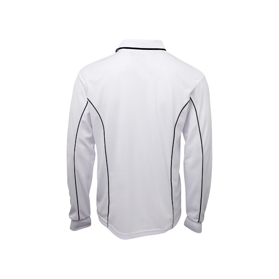 Podium L/S Piping Polo - White/Navy