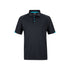 Podium Contrast Stretch Polo - Black/Aqua