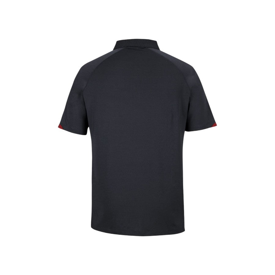 Podium Contrast Stretch Polo - Black/Red