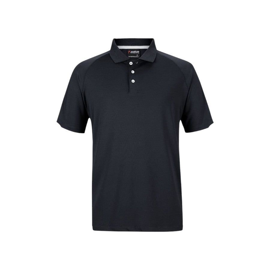 Podium Contrast Stretch Polo - Black/White