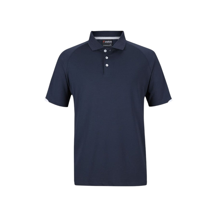 Podium Contrast Stretch Polo - Navy/White